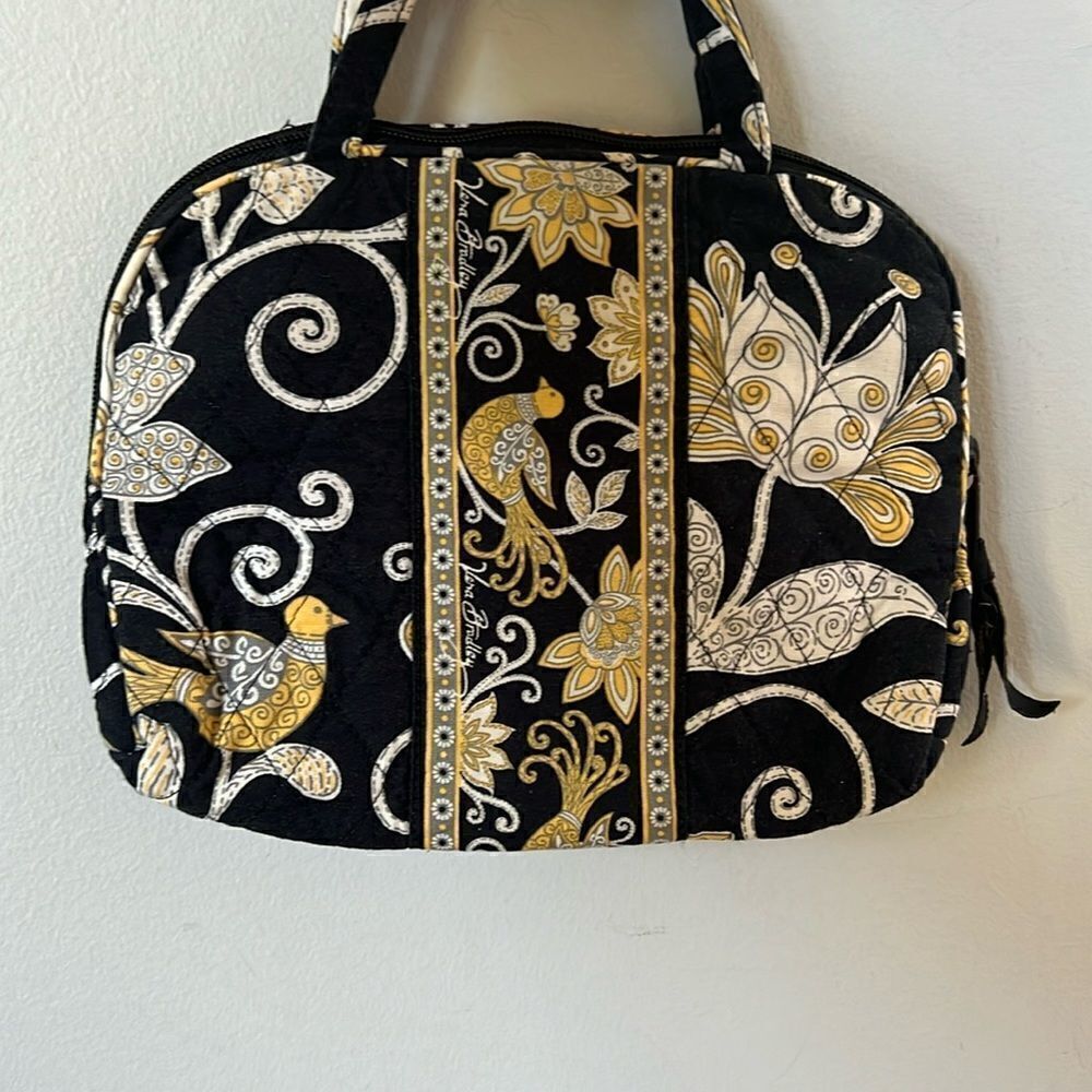Vera Bradley Yellow Bird Large Travel Cosmetic Bag